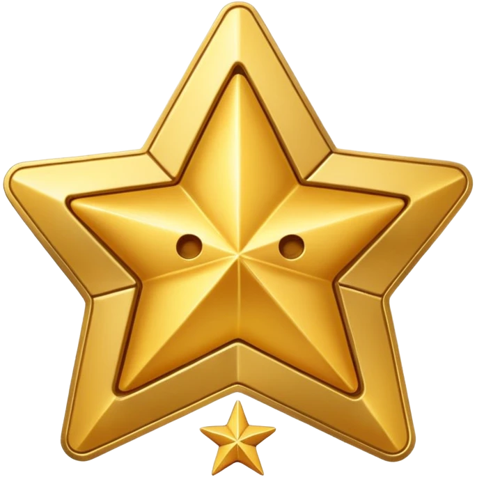 A cute 3D Stylized icon of Star Ticket for game emoji