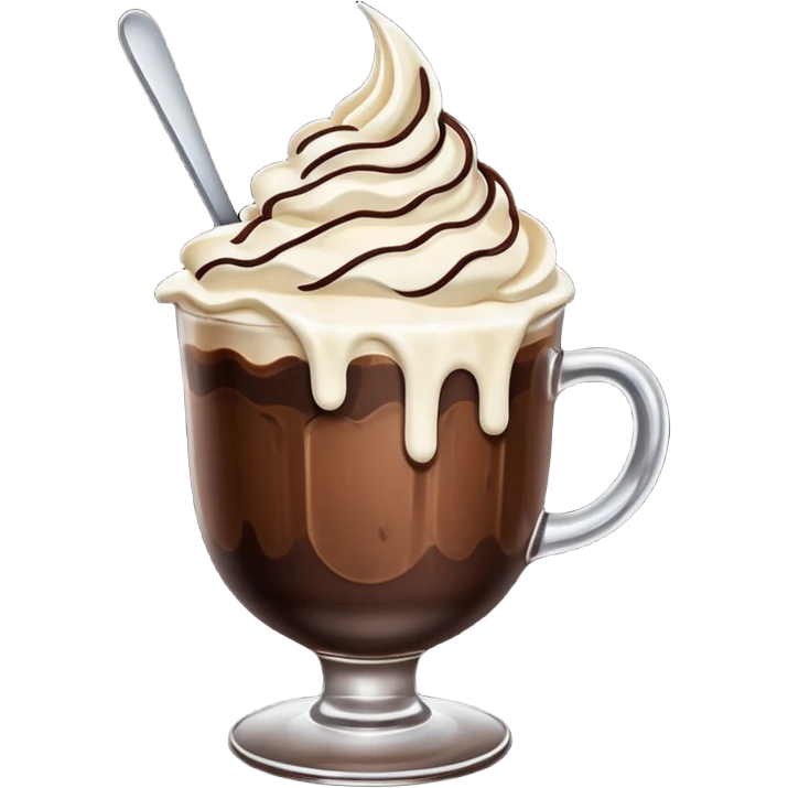 Ice Cacao with whipping cream  emoji