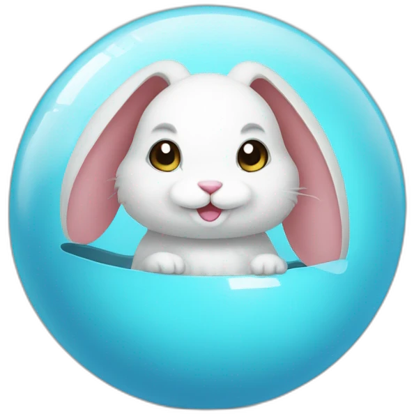 bunny in a ball emoji