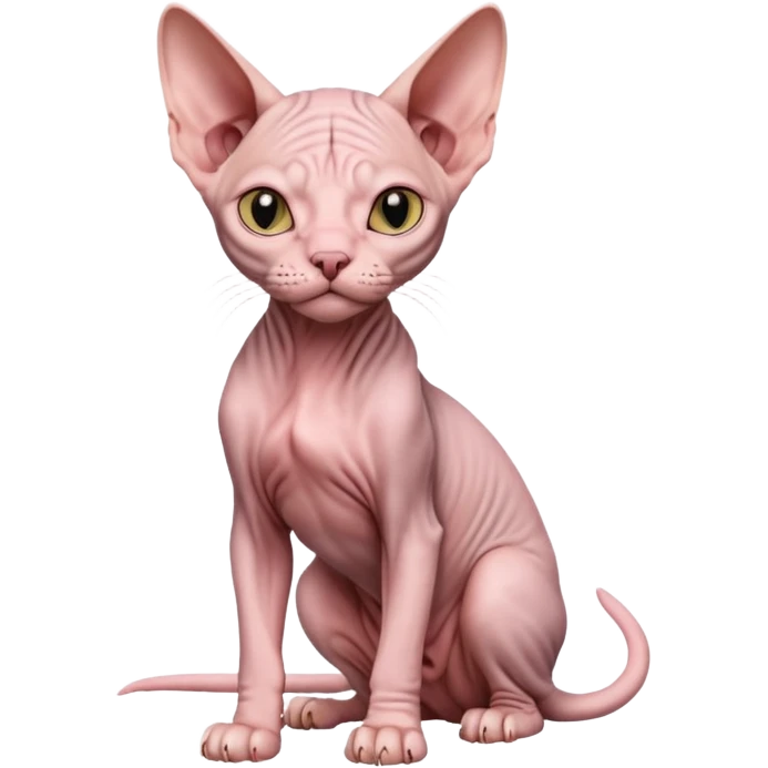 full body of sphynx cat, front view emoji