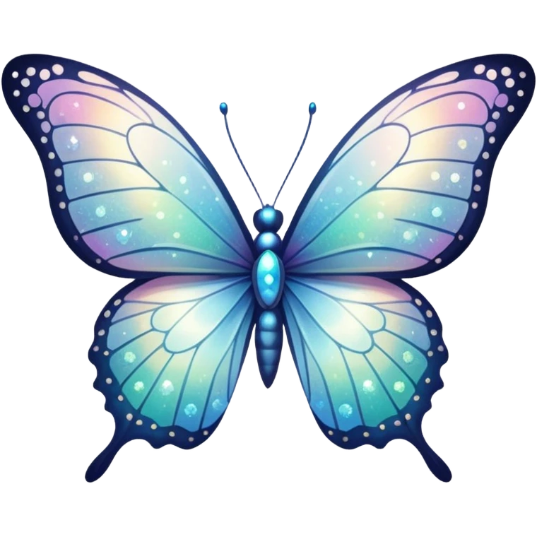 white sparkly butterfly emoji