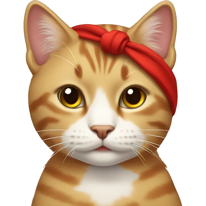 cat with red headband emoji