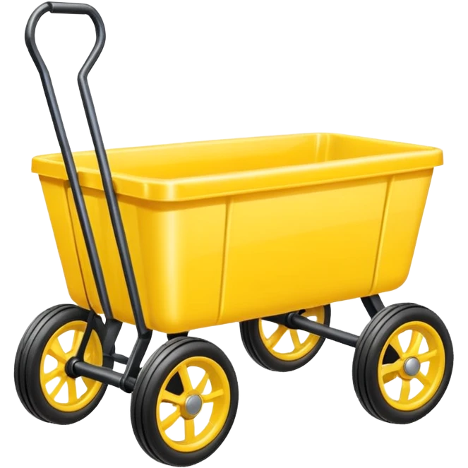 Shiny plastic yellow wagon emoji