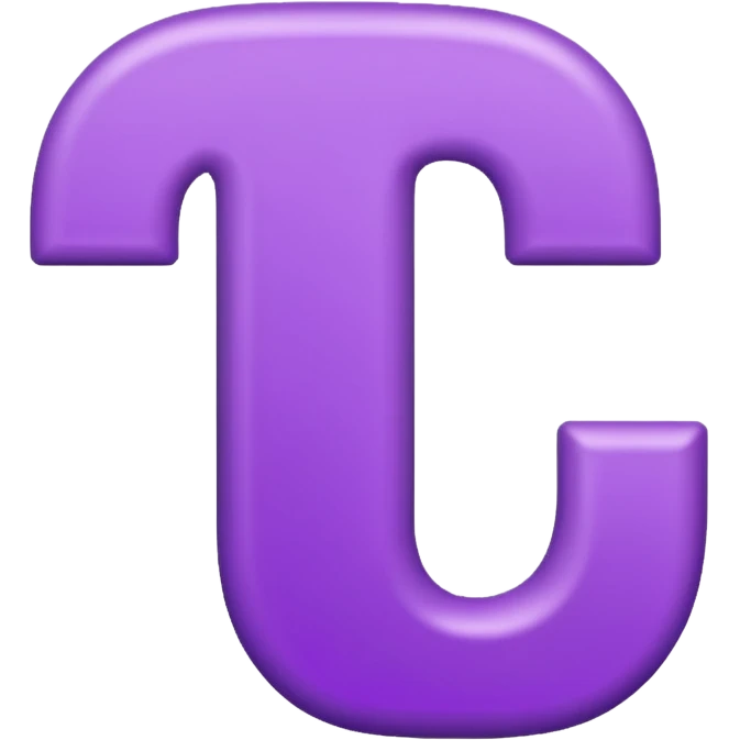 purple capital letter T alphabet emoji
