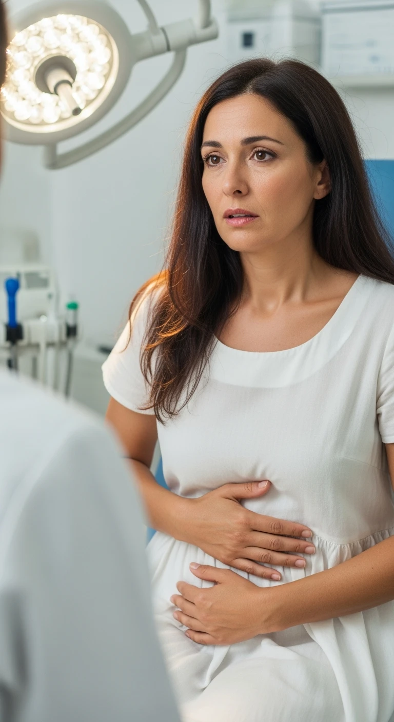 donna con infiammazione cronica con rischio di aborto spontaneo emoji