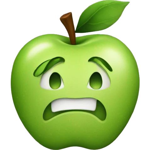 Apple with stars painted on it  emoji