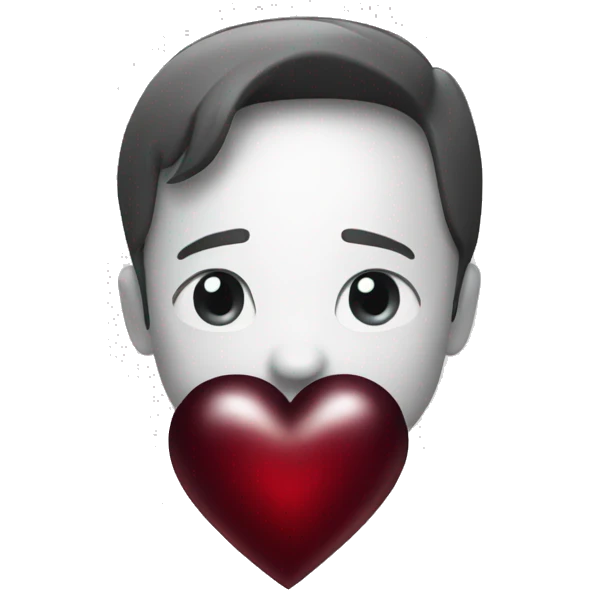 dark red shiny heart emoji
