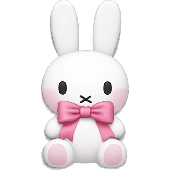 miffy with pink ribbon emoji