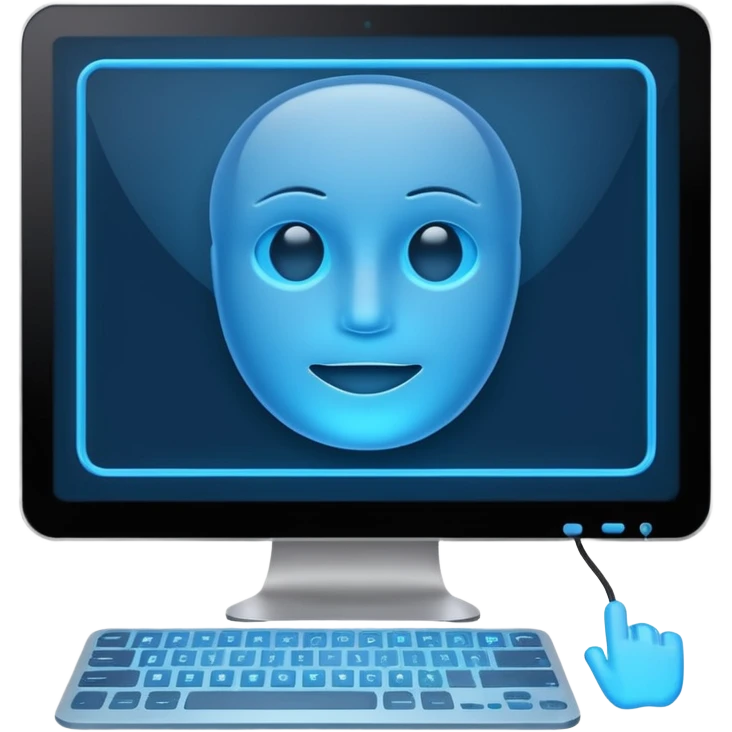 computer screen with wireframe layout emoji