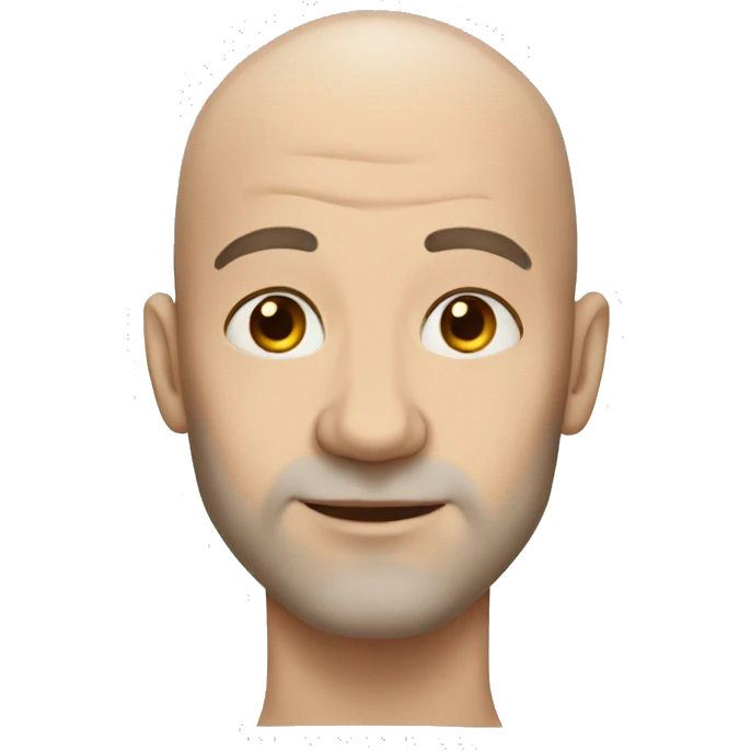 White bald man without a beard wearing tattoos  emoji