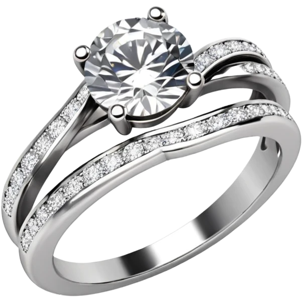 Diamond ring 💍 double rings twist with each other like engagement rings emoji