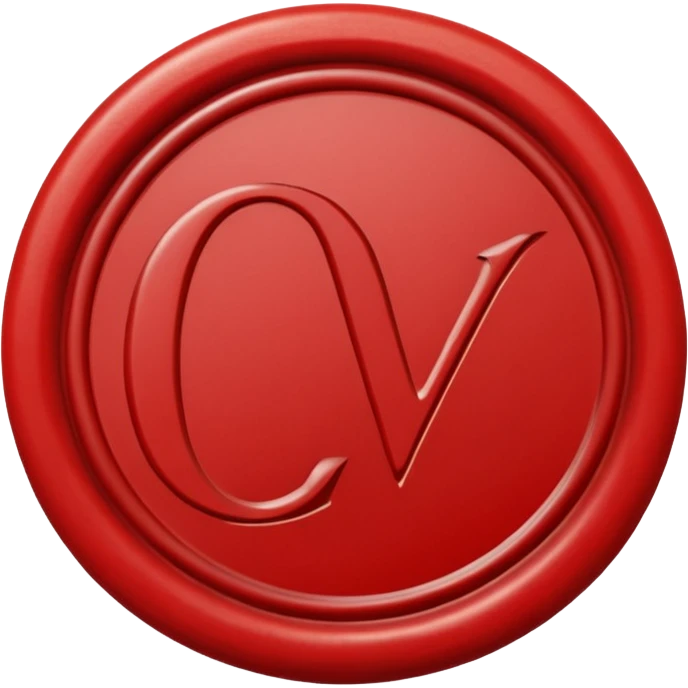 wax seal with a check mark emoji