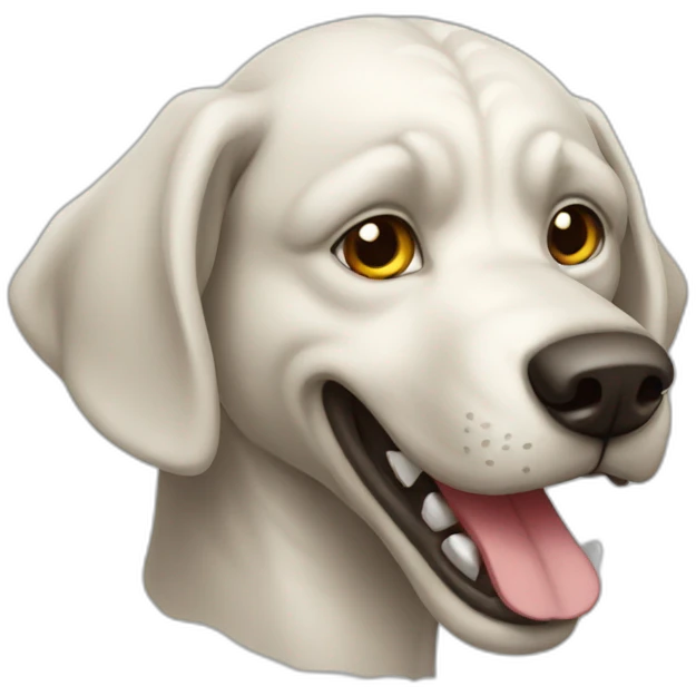 Chien sur dragon emoji