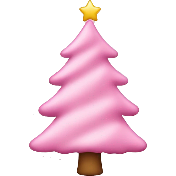 Baby pink christmas tree  emoji