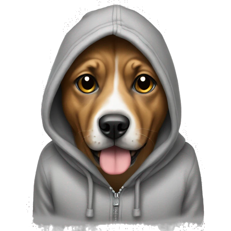 Dog with a hoodie emoji