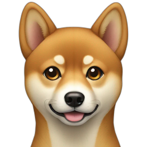 black and tan shiba face emoji