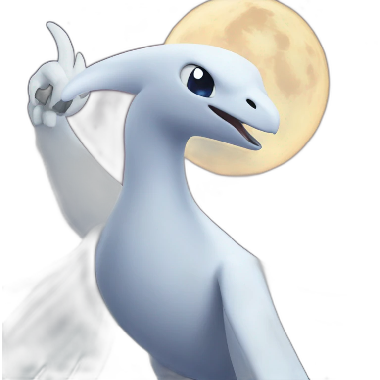 Lugia to the moon emoji