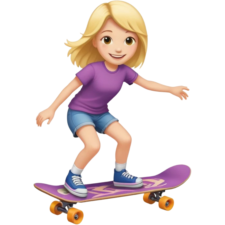 Girl on skateboard  emoji