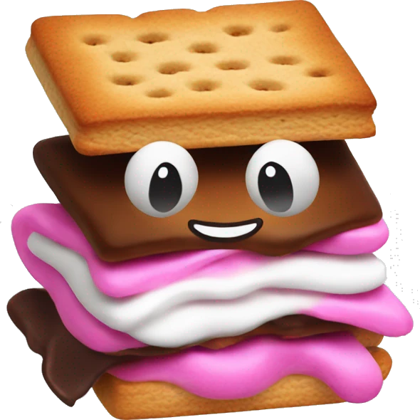 Smore with pink chocolate  emoji