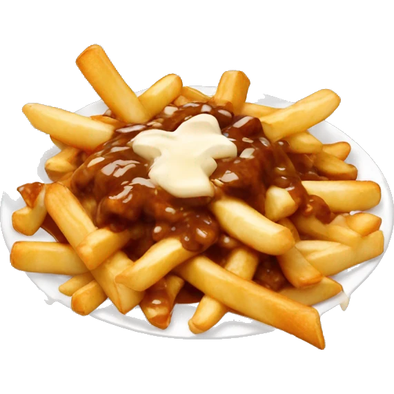 Poutine qui mange une poutine emoji