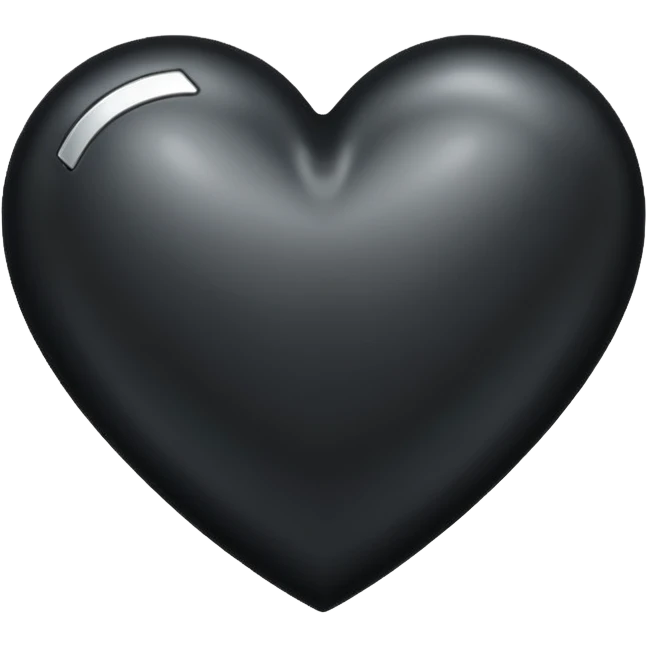 heart with a metallic black finish emoji