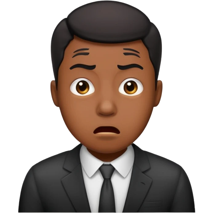 Black office employee panic emoji
