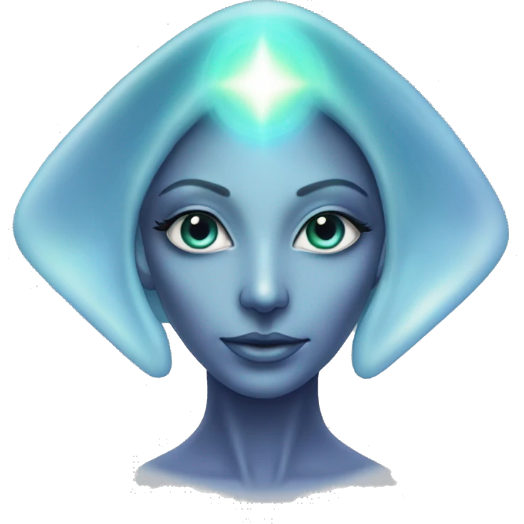 Pleiadian alien woman female third eye emoji