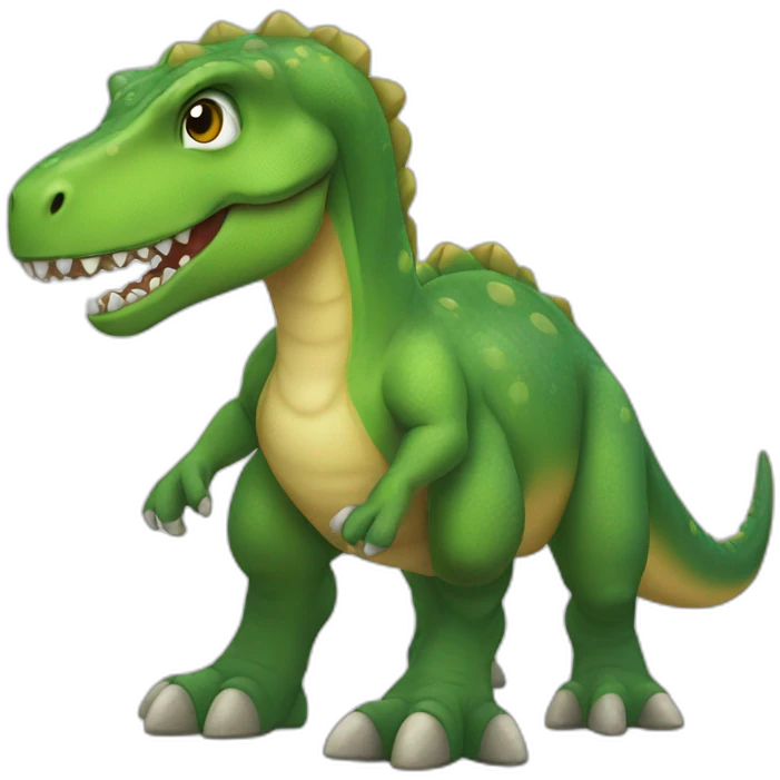 big dinosaur in the shoes emoji