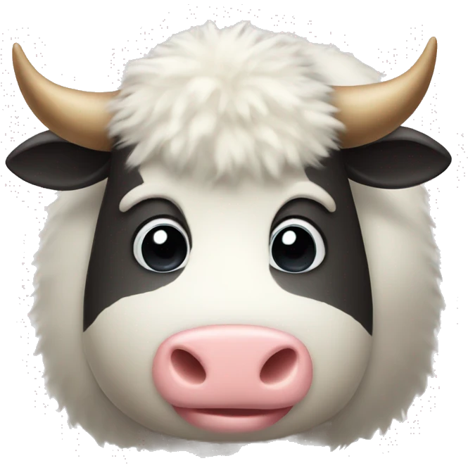 Fat fuzzy cow emoji
