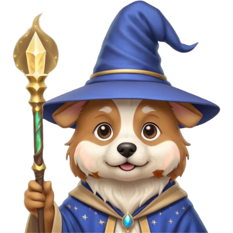 Dog wizard emoji