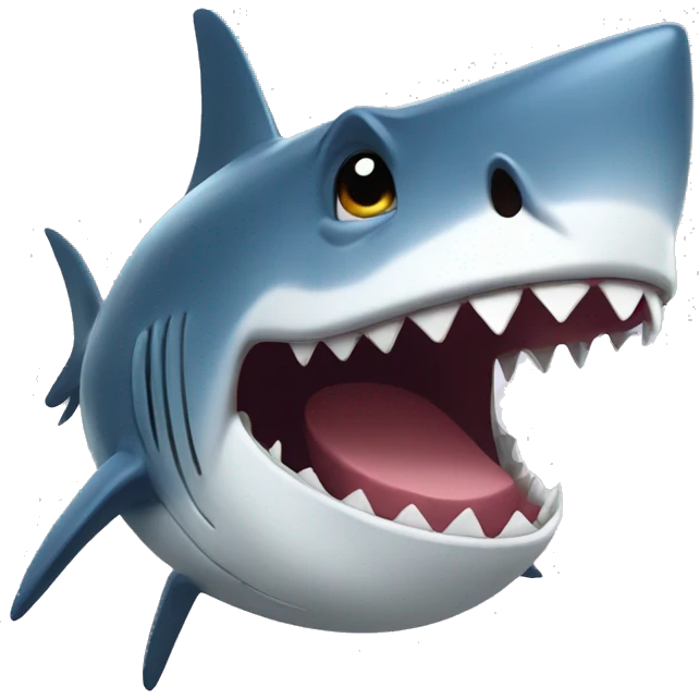 acting shark emoji