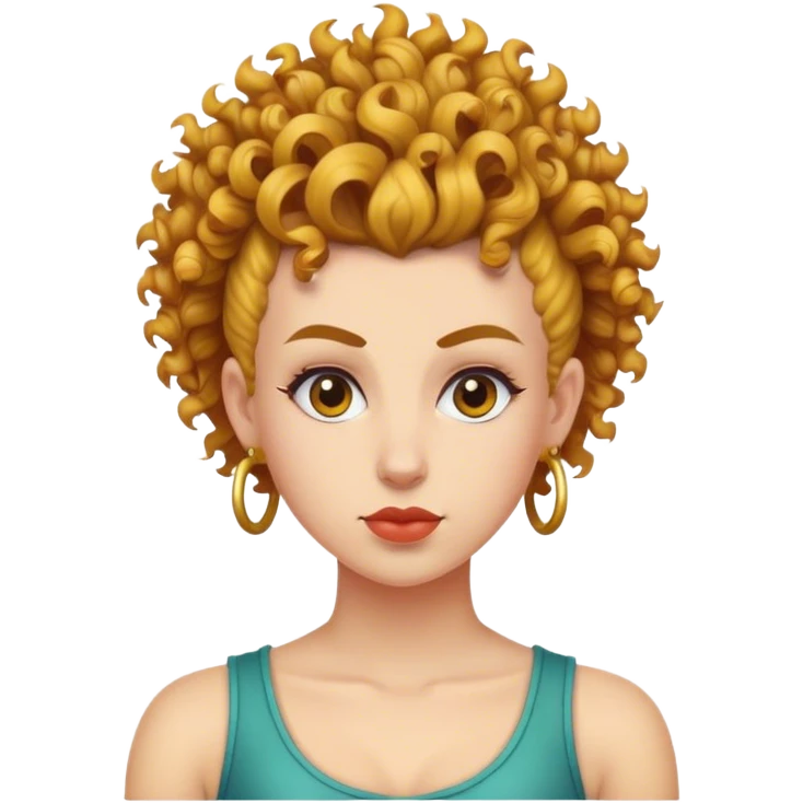 curly mohawk hair woman emoji