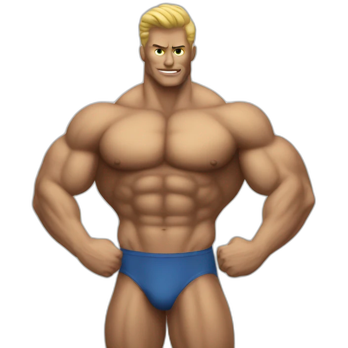 Latex bodybuilder emoji