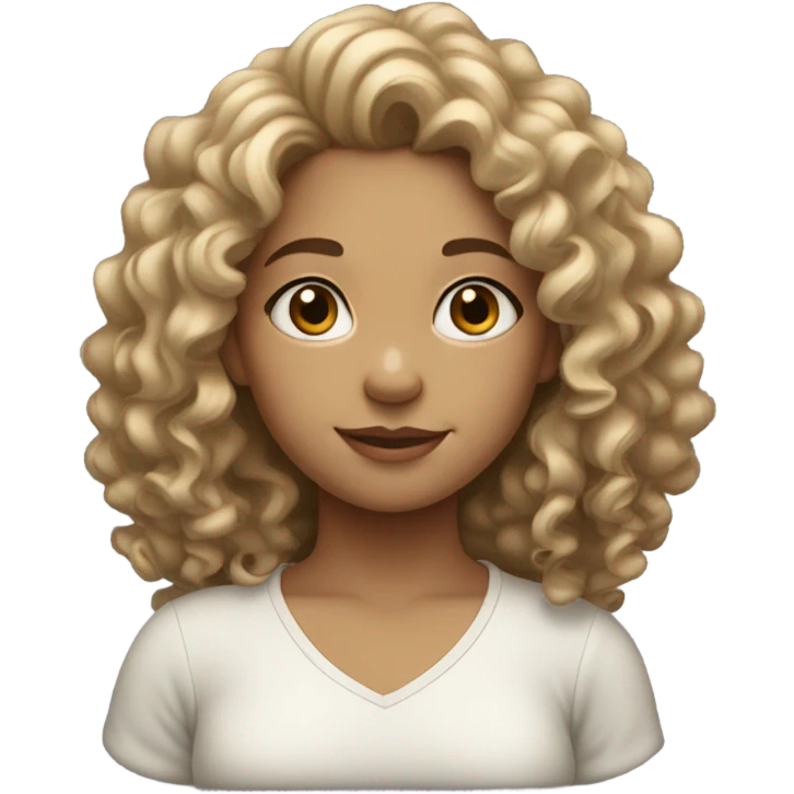 Light skinned girl with curly hair  emoji