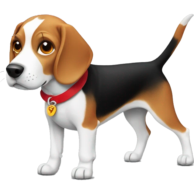 beagle with red collar emoji