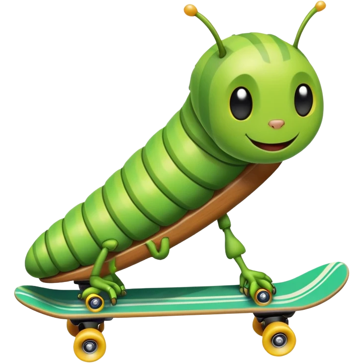 caterpillar on skateboard  emoji