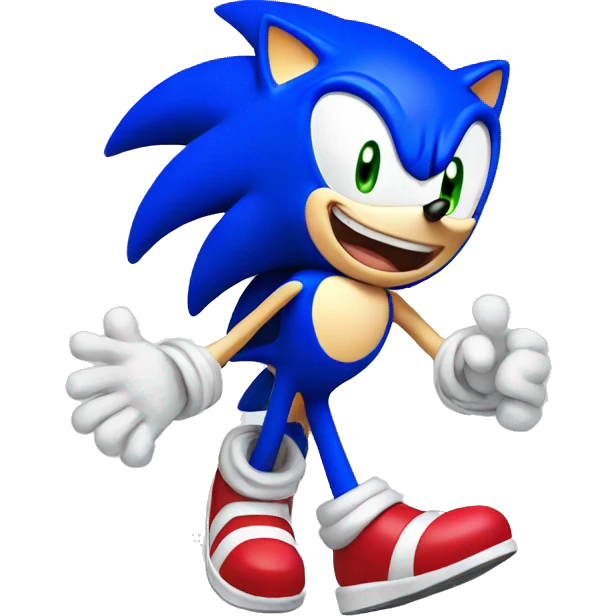 sonic laughing emoji