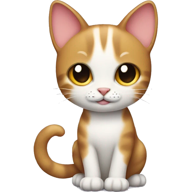 Cat with heart tail emoji