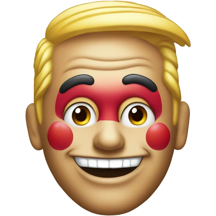 Trump in clown makeup  emoji