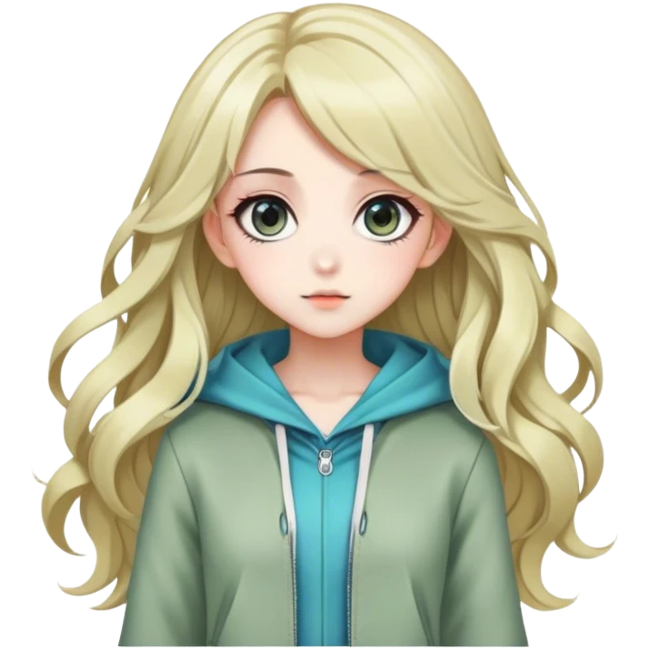 Pretty, stylish, anime style, character, real life, big eyes, cute, gorgeous hair, full body, stylish clothing, lady, young, romantic, colorful, detailed, cool design, aesthetic emoji