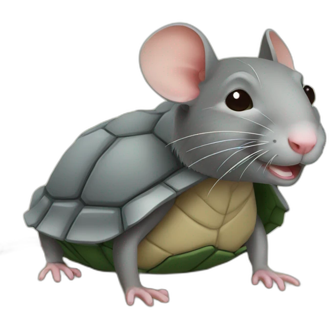 Rat sur tortue emoji