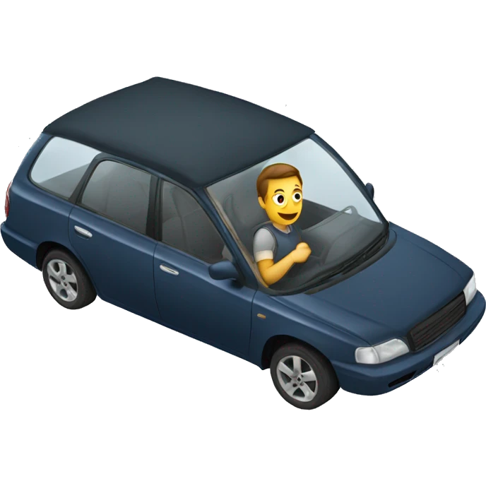 men opening sunroof emoji