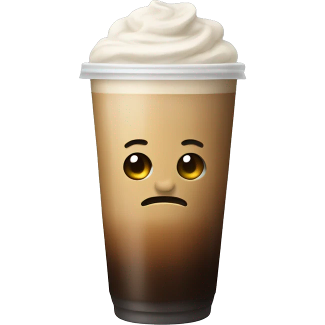 Cold coffee  emoji