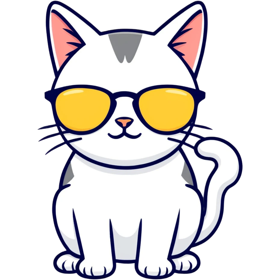 Cat with sunglasses emoji