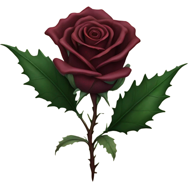 Gothic rose with sharp thorns emoji