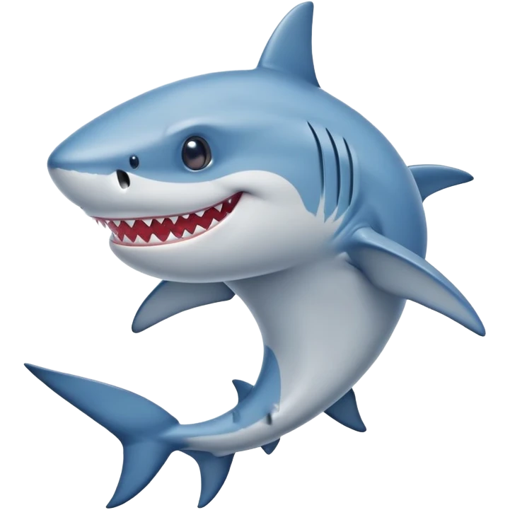 smiling shark wearing blue shoes emoji