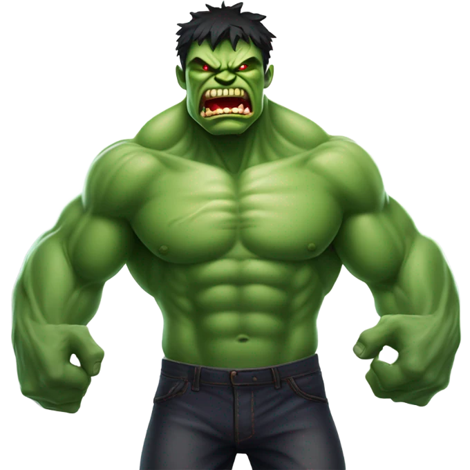 Hulk as vampire angry emoji