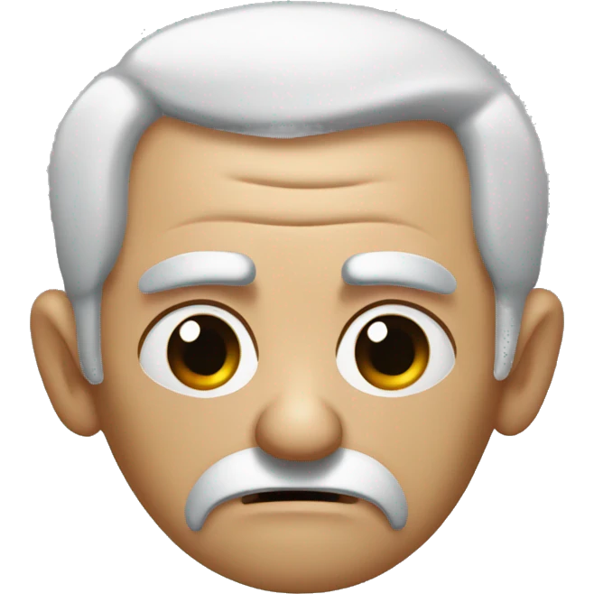 A grumpy old man in need of a nap, growlig emoji