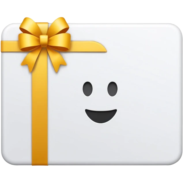 white gift card emoji