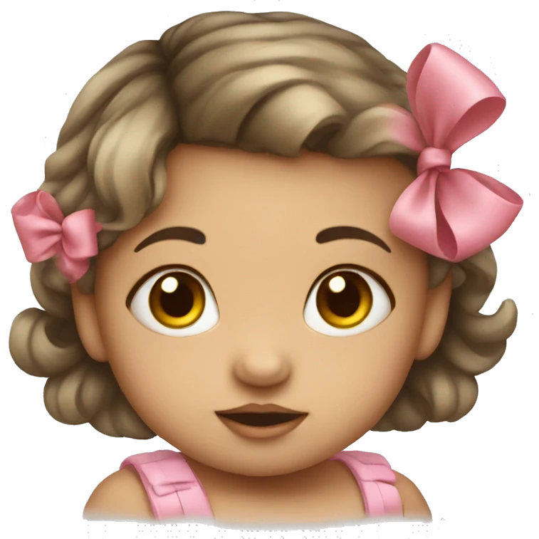 Baby girl with bow emoji
